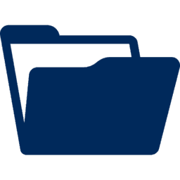Two-tone green icon of a professional portfolio case.