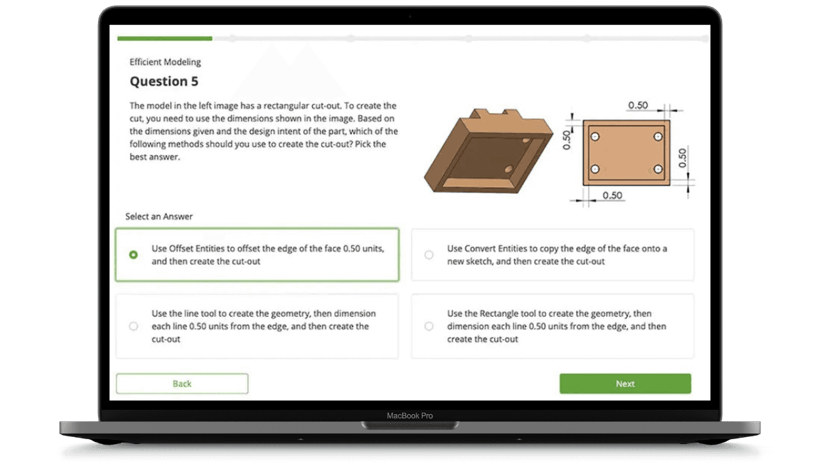 Skills Analyzer multiple-choice question with answer options.