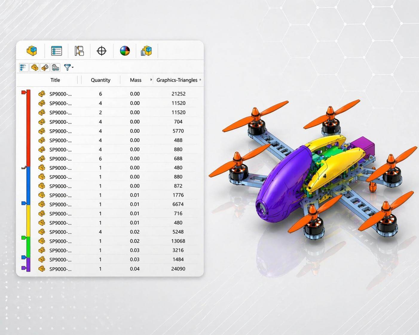 Sort & Color Code SOLIDWORKS Assembly Components