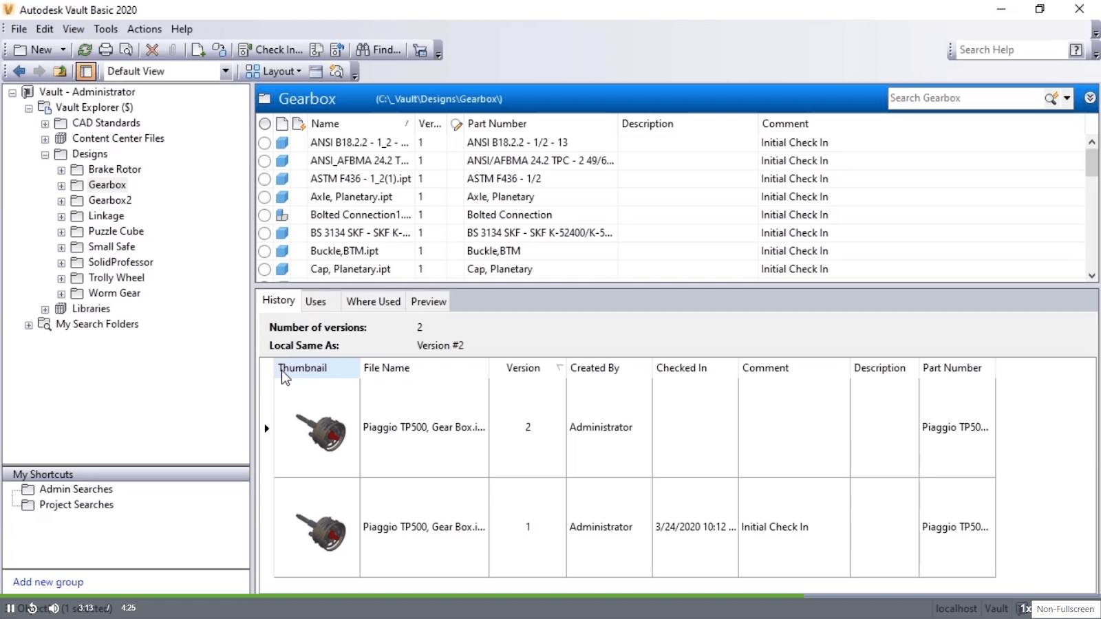 Browsing Files in PDM Autodesk Vault