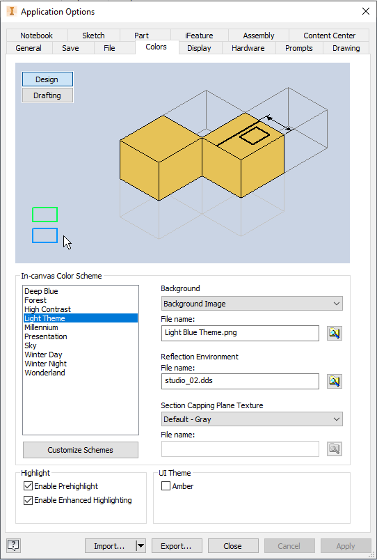 Inventor Color Schemes